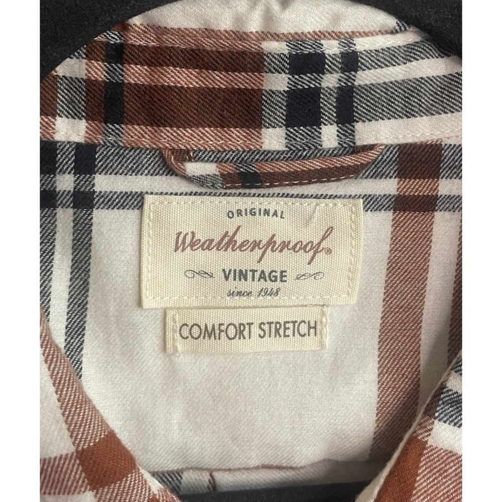Weatherproof Vintage Mens XXL Plaid Comfort Stretch Long Sleeve Button Down - Picture 5 of 11